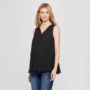 Ingrid and Isabel maternity black top